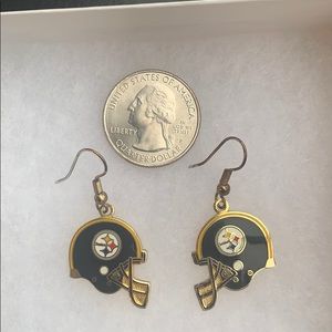 Steeler pierced earrings.